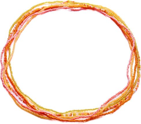 Boho Waist Beads Chains Set Colorful Summer African Belly Chain Elastic Waist Beads for Weight Loss Body Chains Bikini Beads Jewelry for Women in Saudi Arabia