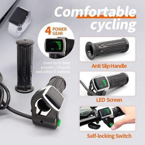 Ebike Thumb Throttle WUXING 122DX 48V Right Hand Throttle ebike 6Pin SM Connector for Electric Bicycle Part & Accessories Scooter in Kuwait