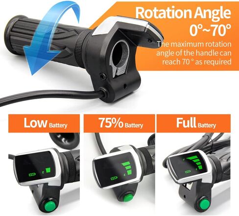 Ebike Thumb Throttle WUXING 122DX 48V Right Hand Throttle ebike 6Pin SM Connector for Electric Bicycle Part & Accessories Scooter in Kuwait