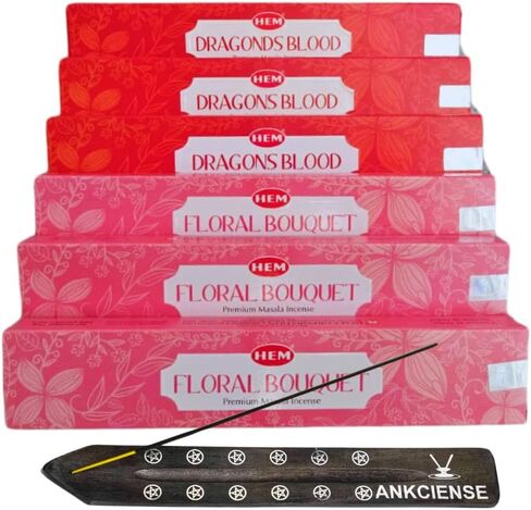 حزمة البخور ماسالا من 3 كل رائحة ، مجمعة مع حامل البخور في Ankciense (Champa & Myrhh) (روحي بوذا بليس آند روحي ملاك ضباب) in Kuwait