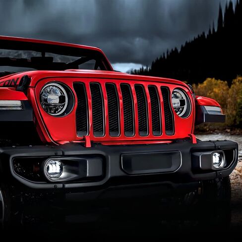 Nilight 7 بوصة RELED LED LED المصابيح الأمامية و 4 في مصابيح الضباب مع إشارة AMBER AMBER WHITE DRL HILL LOW BEAM متوافق مع 2007 2008 2009 2010 2011 2012 2014 2015 2015 2017 2018 WRANGLER JK JKU in Kuwait