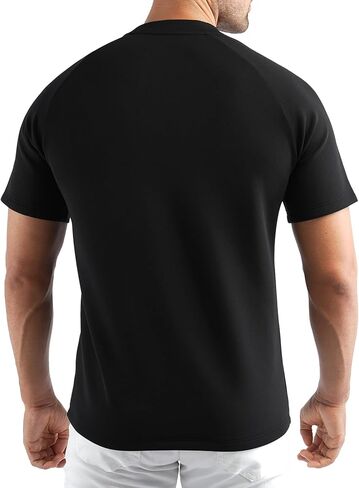 Fioboc Men's Premium Soft T-Shirts Modal Crew Neck Tees Heavyweight Cooling Short Sleeve Casual Classic Tee Shirt for Men in Kuwait