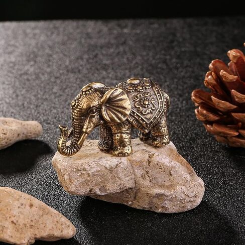 GIB Small Bird Statue for Home Decor, Solid Antique Brass Magpie Bird Figurine, Decorative Birds Ornaments, Gold Decor for Living Room Table, Bedroom, Office Desktop in Saudi Arabia
