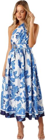 Petal & Pup Women's Naomi One Shoulder Midi Dress in Saudi Arabia