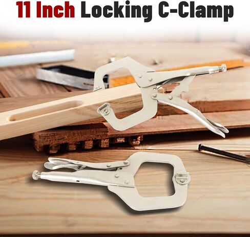 FindMall 11 بوصة قفل C-Clamp 5pack قفل Cliers مشابك اللحام القابلة للتعديل ملزمة مع نصيحة منتظمة ودوارة لمزرعة المنزل والسيارات in Kuwait