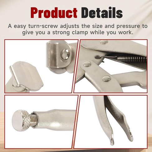 findmall 11 Inch Locking C-Clamp 5Pack Locking Pliers Adjustable Welding Clamps Vise W/Regular Tip and Swivel Pad for Shop Home Farm and Automotive in Saudi Arabia