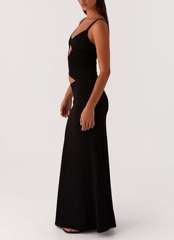 Womens Elegant Spaghetti Strap Maxi Dress Backless Cut Out Bodycon Summer Cami Dress Sexy Formal Cocktail Dresses in Kuwait