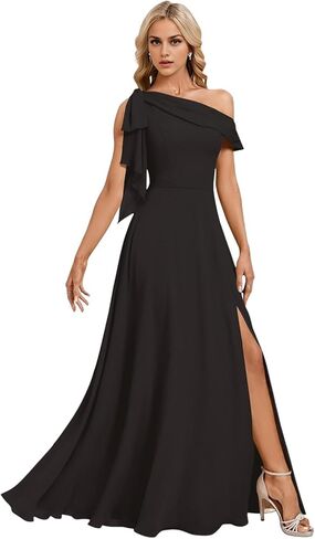 One Shoulder Bridesmaid Dresses for Women Summer Wedding Guest Dress with Slit Evening Gowns in Saudi Arabia