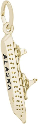 Rembrandt Alaska Cruise Ship Charm - Metal - Silver Sterling Silver in Saudi Arabia