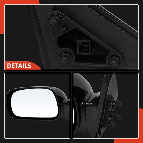 A-Premium Driver Side Power Door Mirror - Compatible with Toyota Camry 2002 2003 2004 2005 2006 - Heated, Non-Folding, Black Outside Rear View Mirror - Replace# 87940AA905 in Saudi Arabia