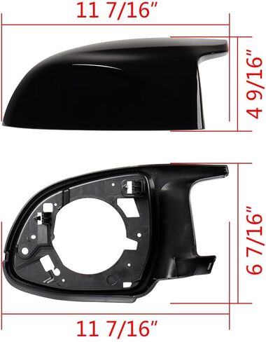 Left Right Glossy Black Side Mirror Shells Frames Kit Replacement for 2018-2023 BMW X3 G01 X4 G02 X5 G05 X6 G06 X7 G07 X3M F97 X4M F98 X5M F95 X6M F96 in Kuwait