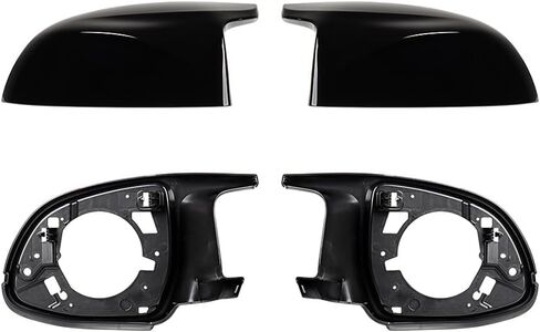 Left Right Glossy Black Side Mirror Shells Frames Kit Replacement for 2018-2023 BMW X3 G01 X4 G02 X5 G05 X6 G06 X7 G07 X3M F97 X4M F98 X5M F95 X6M F96 in Kuwait
