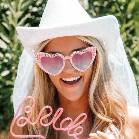 Bride Sunglasses for Bachelorette White Heart Sunglasses Bride to Be Sunglasses Womens Bachelorette Sunglasses in Kuwait