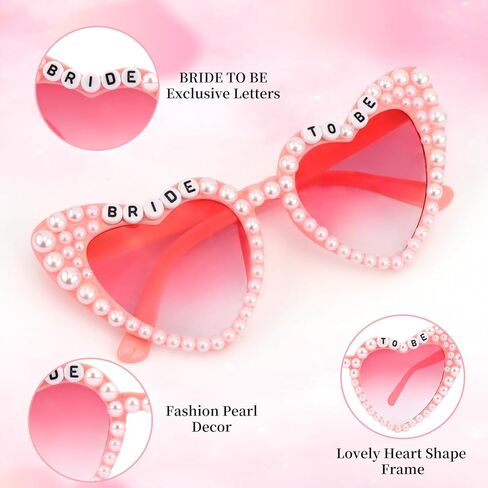 Bride Sunglasses for Bachelorette White Heart Sunglasses Bride to Be Sunglasses Womens Bachelorette Sunglasses in Kuwait