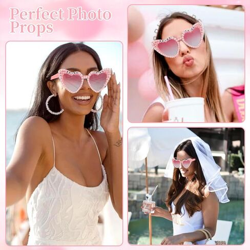 Bride Sunglasses for Bachelorette White Heart Sunglasses Bride to Be Sunglasses Womens Bachelorette Sunglasses in Kuwait