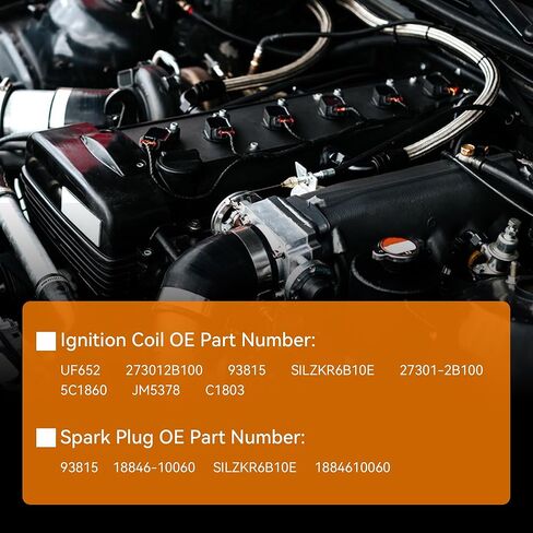 UF569 Ignition Coil and 12622561 Spark Plug Set 6 Compatible with Buick Allure Enclave LaCrosse Chevy Impala Malibu Equinox Traverse Canyon Acadia Terrain Saturn Suzuki 3.6L 2019-2020 in Kuwait