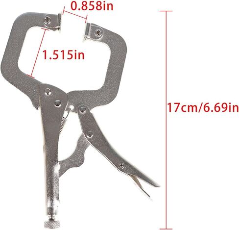 findmall 11 Inch Locking C-Clamp 5Pack Locking Pliers Adjustable Welding Clamps Vise W/Regular Tip and Swivel Pad for Shop Home Farm and Automotive in Saudi Arabia