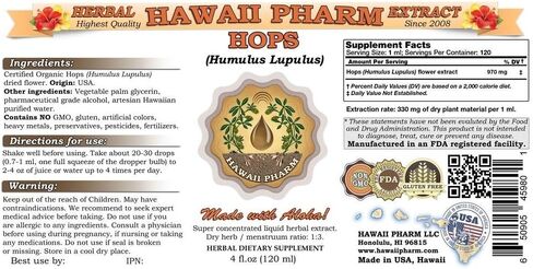 Hops Liquid Extract, Organic Hops (Humulus Lupulus) Tincture Supplement 4 oz in Saudi Arabia