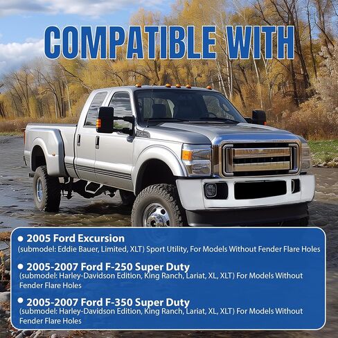 KUAFU Front Bumper Face Bar Compatible with 2005-2007 Ford F-250 F-350 Excursion Super Duty Replacement for 5C3Z17757BA FO1002392 Steel Chrome Silvery in Saudi Arabia