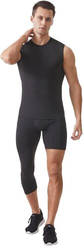 Fashion Compression Shirts for Men 1/2 Single Arm Short Sleeve Athletic Base Layer T Shirt for Workout Basketball in Saudi Arabia