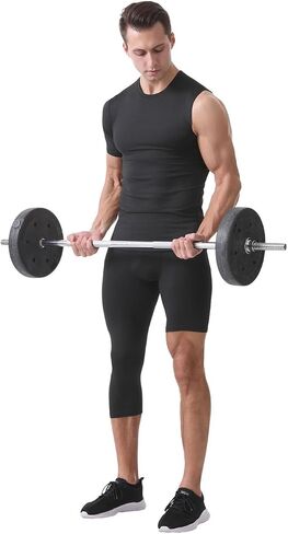 Fashion Compression Shirts for Men 1/2 Single Arm Short Sleeve Athletic Base Layer T Shirt for Workout Basketball in Saudi Arabia