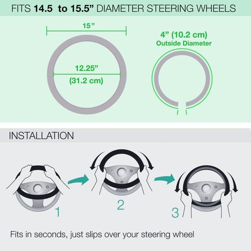 BDK Red Hawaiian Car Steering Wheel Cover - Durable Rubber Backing Protects Steering Wheel (Red Hawaiian Hibiscus) in Saudi Arabia
