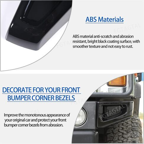 يدوم الزاوية الأمامية البديل المتوافق مع Hummer H2 2003-2009 SUV SUT ، ABS Pront Corner Corner Cover Cover Cover Cover ، 2pcs (Silver Bright) in Kuwait