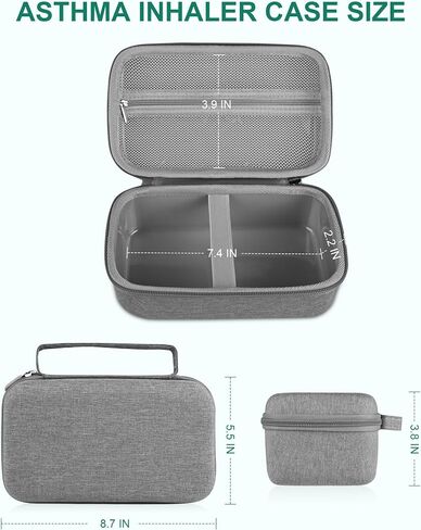 Asthma Inhaler Case Portable Nebulizer and Spacer Storage for Kids and Adults - Travel Carrying Case for Masks, Inhaler Holder in Kuwait