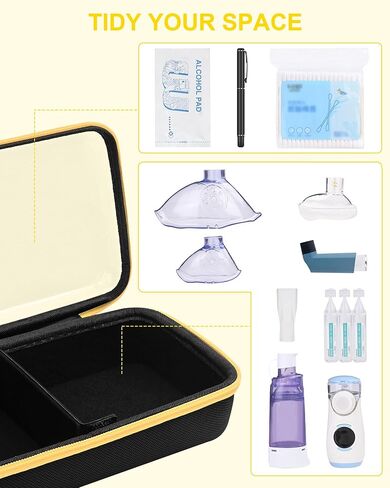 Asthma Inhaler Case Portable Nebulizer and Spacer Storage for Kids and Adults - Travel Carrying Case for Masks, Inhaler Holder in Kuwait