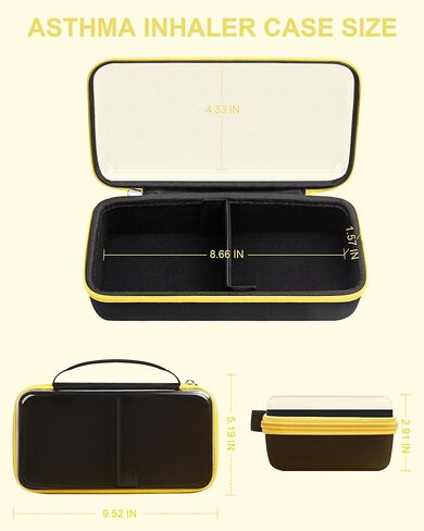 Asthma Inhaler Case Portable Nebulizer and Spacer Storage for Kids and Adults - Travel Carrying Case for Masks, Inhaler Holder in Kuwait