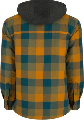 Drake Waterfowl Men Campfire Flannel Hoodie | Warm Full-Zip Outdoor Jacket Shirt |Collar with Attached Adjustable Hood in Saudi Arabia