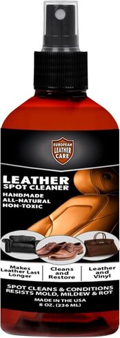 European Leather Care Leather Spot Cleaner 4 oz Car Leather Cleaner and Conditioner for Leather Couch Cleaner, Furniture, Car Seat, Shoes, Boots, Purse - Natural Ingredient Leather Shoe Cleaner USA in Kuwait