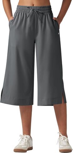 Willit Women's Swim Capris Pants Wide Leg Beach Board Swimming Bathing Quick Dry Lightweight UPF50+ Pockets in Kuwait
