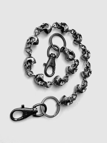سلسلة محفظة Pinkpin للرجال - بنطلون ، جان ، حزام ، راكب الدراجة النارية ، سلاسل الجمجمة - أزياء الهالوين ، إكسسوارات القوط الثقيلة الشرير in Kuwait