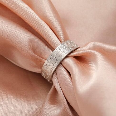 VASSAGO Islamic Ring Ayatul Kursi Ring Muslim Allah Ring for Women Men Arabic Calligraphy Rings Band Religious Ring Islam Eid Ramadan Gifts in Kuwait