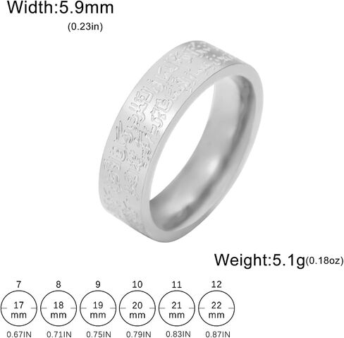 VASSAGO Islamic Ring Ayatul Kursi Ring Muslim Allah Ring for Women Men Arabic Calligraphy Rings Band Religious Ring Islam Eid Ramadan Gifts in Kuwait