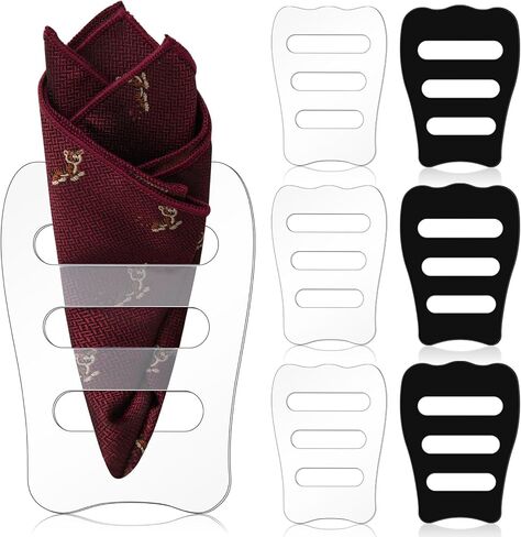 Blosssound Clear Invisible Pocket Square حامل للرجال السود جيب مربع إكسسوارات التكس للرجال سترات in Kuwait