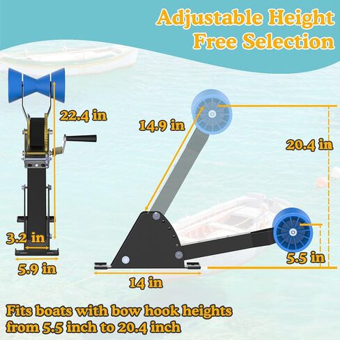 منصة Winch القابلة للتعديل مع الأسطوانة ، و Winch Mount/Boat Trailer Stand Winch مع Towing Winch مقابل 3 "إلى 4" W × 4 "H Trailer ، ومقطورة القوارب Winch Post/Boat Winch Stand in Kuwait