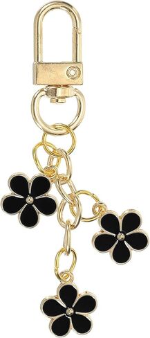 PATIKIL Flower Keychain Charm, Cute Enameled Keychain Floral Keyring Pendant with Snap Hook for Women Gifts Purse Handbag in Saudi Arabia