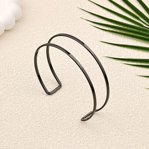 Arm Cuff Bracelet for Women Gold Arm Cuff Upper Arm Layered Cuff Bangle Bracelet Minimalist Armband Stackable Jewelry for Summer Beach in Saudi Arabia
