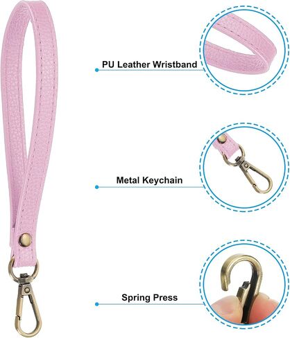 سلسلة مفاتيح Leather Patikil Pu ، مع قفل حلقة مفتاح الفضة المعدنية ، لمحفظة محفظة in Kuwait