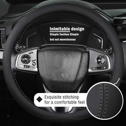 XL Size 16.5-17 Inch Steering Wheel Cover for Car, Van, Fits RV, Semi, Truck, Trailer, Bus, Big Rig Trucker, Classic Cars, Faux Leather Steering Wheel Grip Anti-Slip Design (Pink) in Kuwait