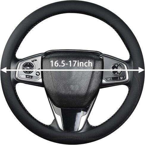 XL Size 16.5-17 Inch Steering Wheel Cover for Car, Van, Fits RV, Semi, Truck, Trailer, Bus, Big Rig Trucker, Classic Cars, Faux Leather Steering Wheel Grip Anti-Slip Design (Pink) in Kuwait