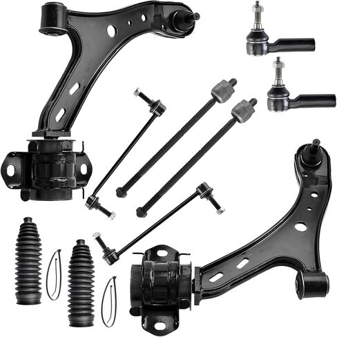 ASTARPRO - طقم تعليق 10PC في النهاية الأمامية لعام 2005-2010 فورد موستانج 2006 2007 2008 2009 ، 2 Lower Control Arms 2 Sway Bar Links 4 Inner و Outer Tie Rods 2 Boots & Bellows Replace in Saudi Arabia
