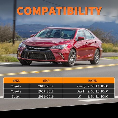 مجموعة موتر حزام القيادة المتوافقة مع Toyota Camry 2012-2017 ، Rav4 2009-2018 ، Scion TC 2011-2016 ، محرك 2.5L L4 DOHC فقط in Saudi Arabia