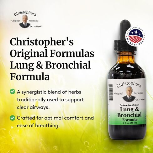 Christopher's Original Formulas Lung & Bronchial Formula, 2 oz Liquid - Natural Respiratory Support in Saudi Arabia