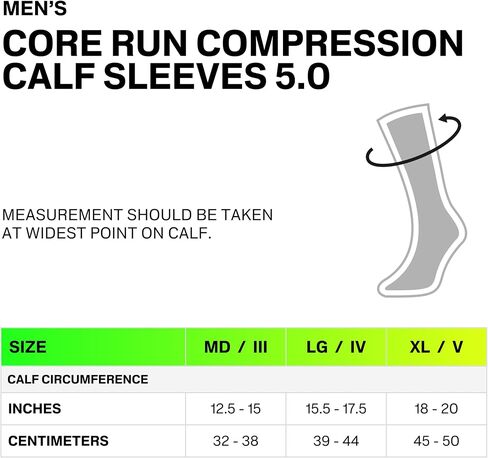 CEP Core Run 5.0 Compression Calf Sleeves for Men – Support, Shin Splint Relief & Quick-Dry Fabric for Performance & Recovery in Kuwait