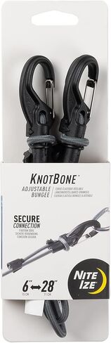 Nite Ize Knotbone bungee القابلة للتعديل - الحبل مع نهايات مقطع carabiner وطول قابلة للتعديل - سلك 5 مم - طول 6 "إلى 28" - الحجم 5 in Saudi Arabia