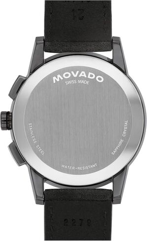 Movado Museum Sport Men's Watch - Swiss Quartz Chronograph Movement, Calfskin Strap - 3 ATM Water Resistance - Luxury Fashion Timepiece for Him - 43mm in Kuwait