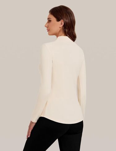 Bonneuitbebe Women Long Sleeve Thermal Top Lightweight Mock Neck Undershirts Stretchy Base Layer Tops Cold Weather in Kuwait